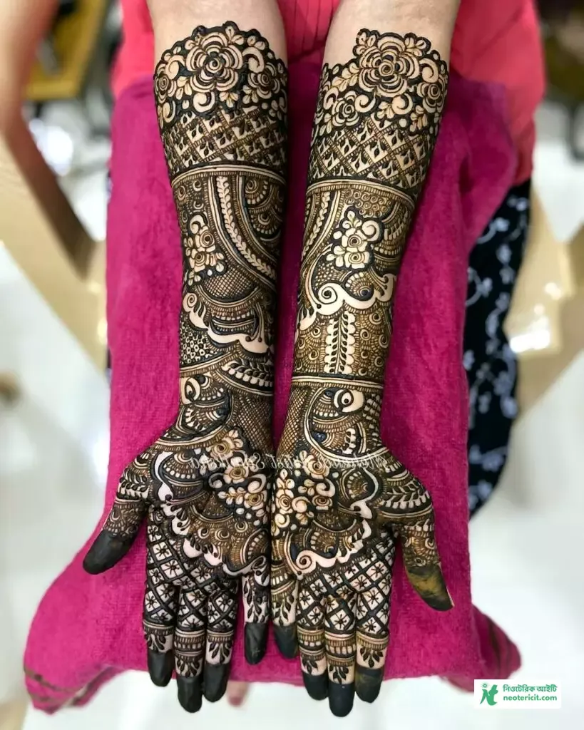 Arabic Bridal Mehndi Design - Bridal Mehndi Design - New bridal mehndi design - NeotericIT.com - Image no 3