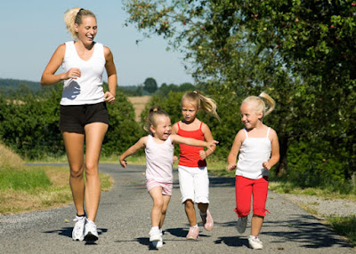 children running