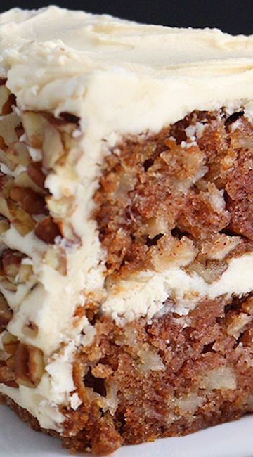 Apple Cake with Maple Buttercream and Pecan Trim Recipe | Eat In Eat Out