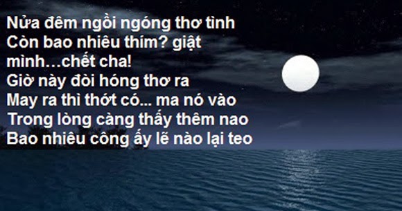 Thơ chế: Quyết chí ắt được yêu