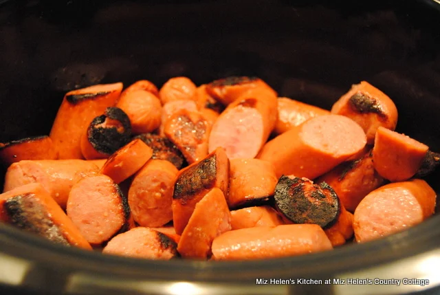 Slow Cooker BBQ Pineapple Sausage at Miz Helen's Country Cottage