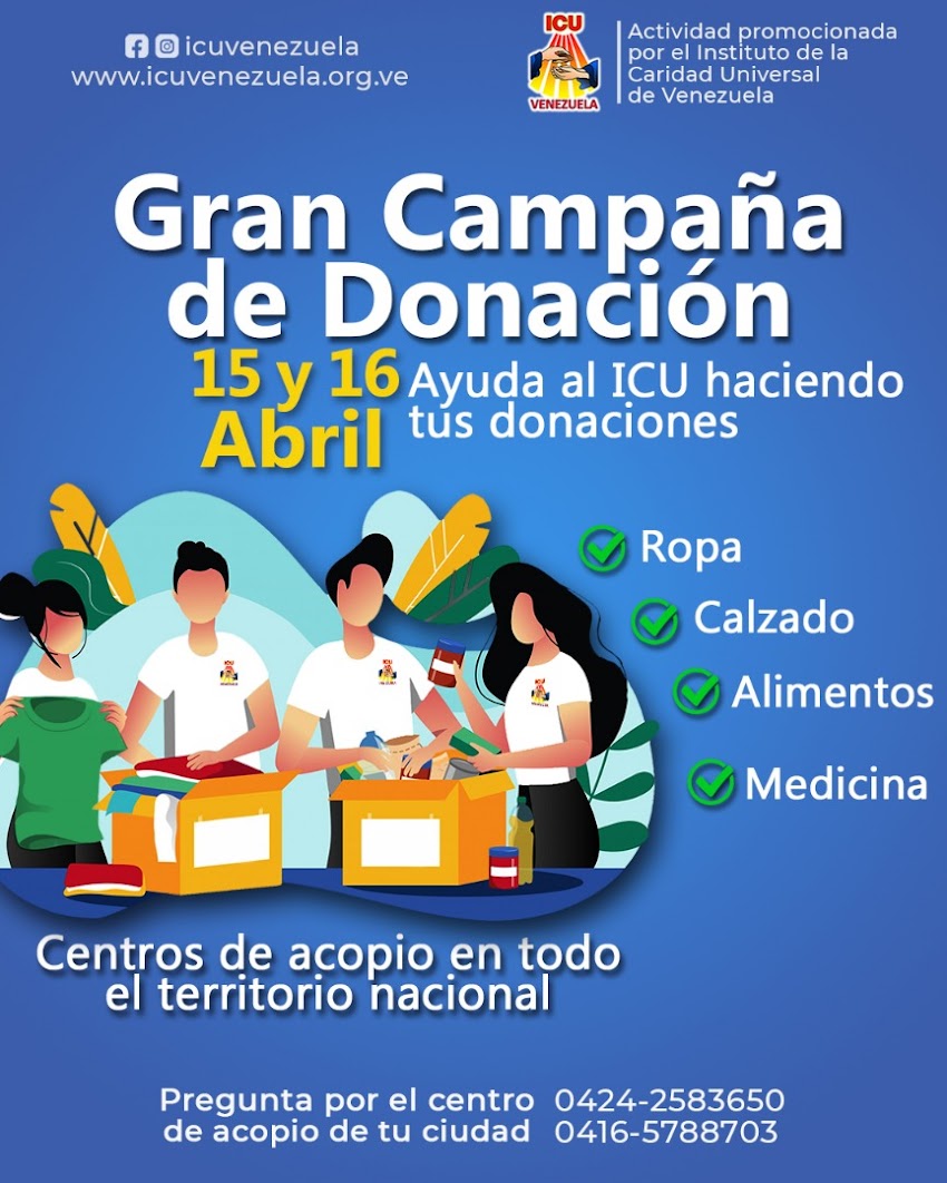 Gran Campaña de Donaciones 15 y 16 de Abril