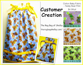 The Rag Bag of Shelby Teddy Bear Fabric