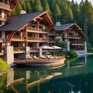 A beautiful resort near the lake