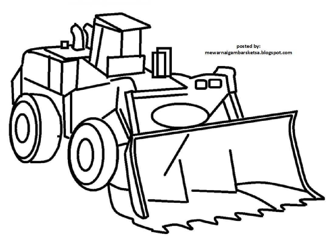 Mewarnai Gambar: Mewarnai Gambar Sketsa Transportasi Alat 