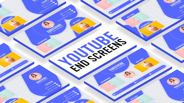 YouTube End Screen Template Aesthetic - After Effects Template