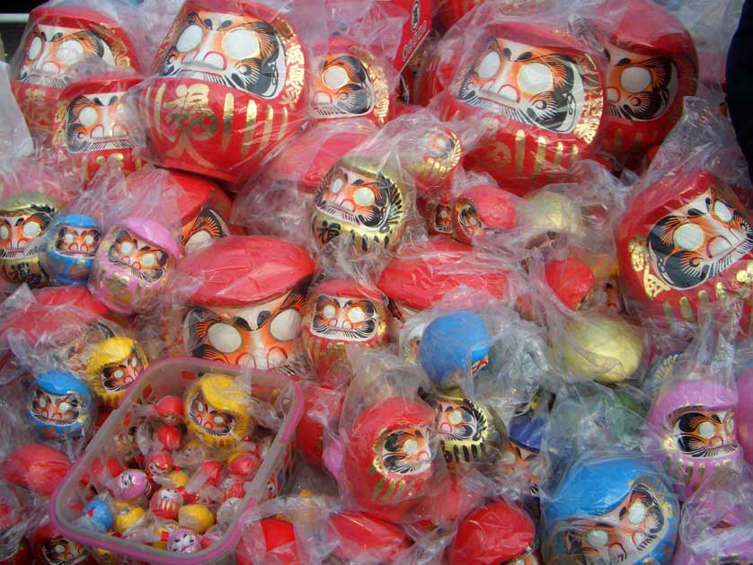 Daruma dolls at Kita-in Temple in Kawagoe.