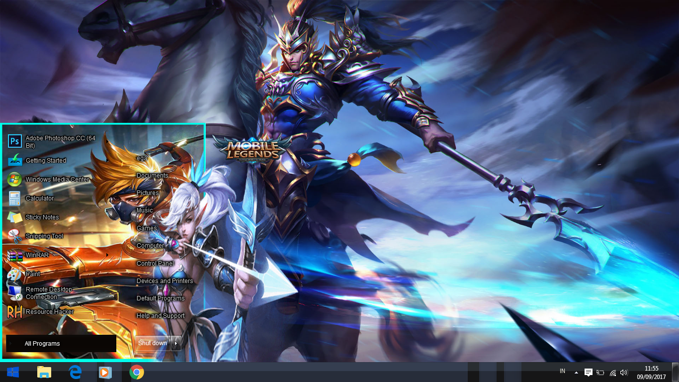 CUSTOM THEME MOBILE LEGEND UNTUK WINDOWS 7