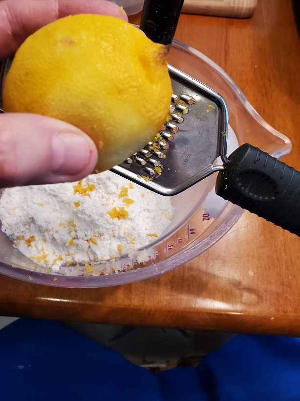 grated lemon zest