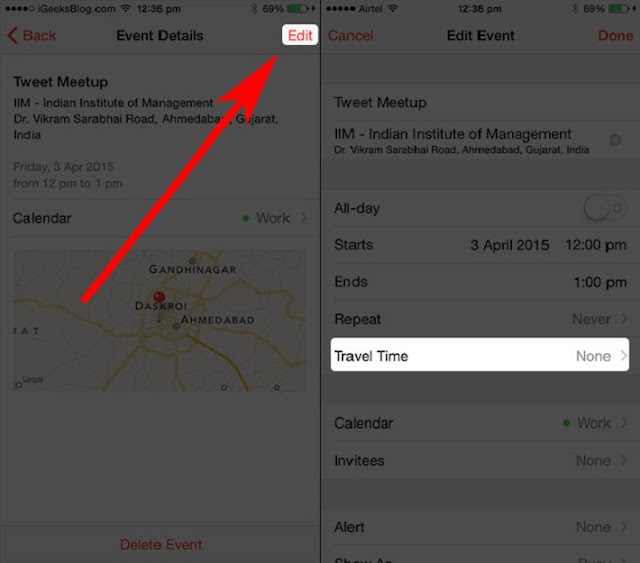 How to Add Travel Times to Calendar Events on iPhone and iPad