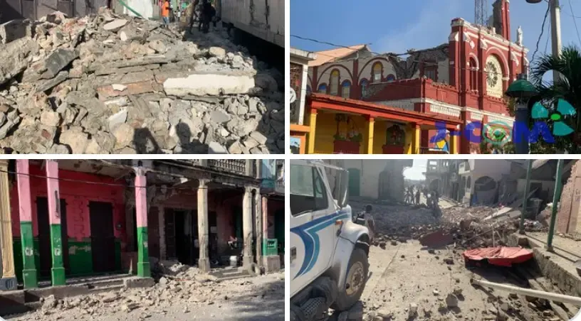 تضرر المباني وانهيارها بعد أن ضرب هايتي زلزالا "كبيرا" بقوة 7.2