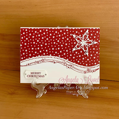 Curvy Christmas card by Angela Lovel, Angela's PaperArts featuring Stampin Up products