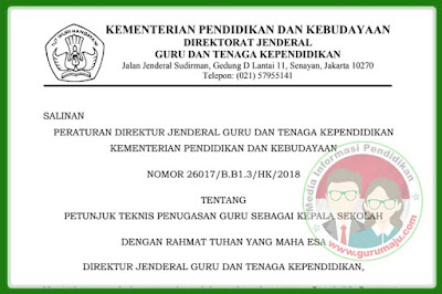 Juknis Penugasan Guru Sebagai Kepala Sekolah Tahun 2019