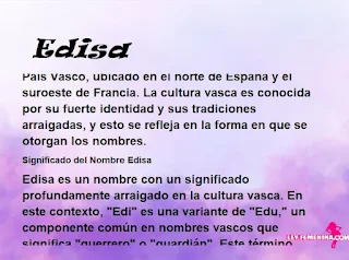 significado del nombre Edisa