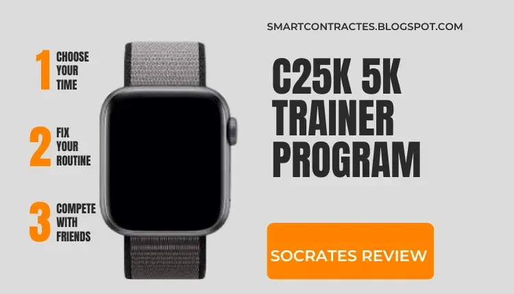 Image of a smartwatch with C25K 5K Trainer Program written next to it