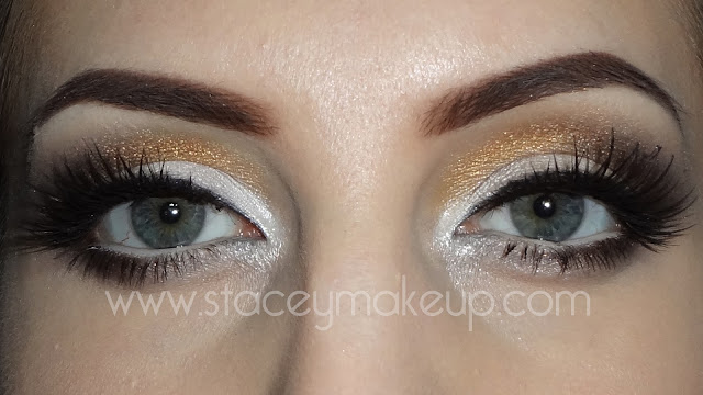 shimmery bronze makeup