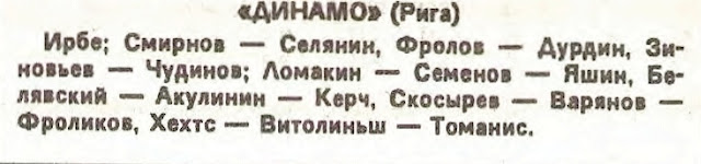 1988 год. "Динамо" Рига - "Эдмонтон Ойлерз" состав Динамо