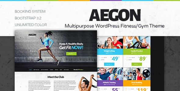 Responsive Gym WordPress Template