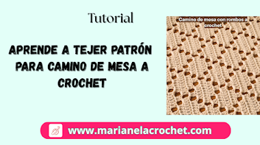 Te enseño a tejer este patrón para un camino de mesa a crochet!