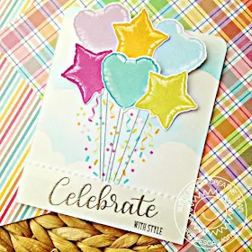 Sunny Studio Stamps: Bold Balloons Birthday Balloon Bouquet Card by Franci Vignoli
