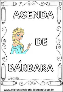 Capa para agenda escolar educação infantil