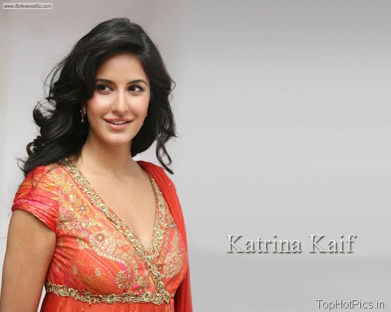 Katrina Kaif Sexy Wallpapers in Orange Dress 3