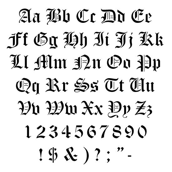 Old Tattoo Font