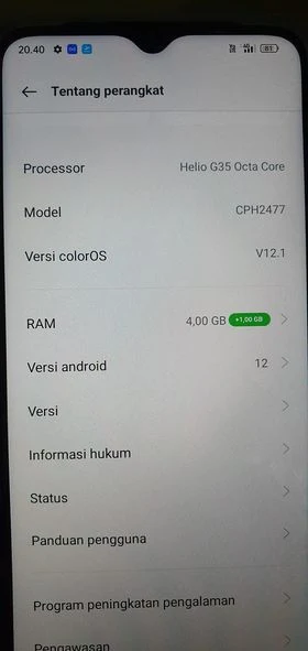 Oppo Type : A17 (CPH2477) Problem : Imei Baseband