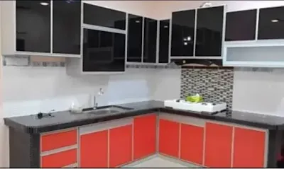Kitchen set aluminium kaca