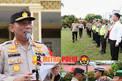 Pimpinan Apel Bacakan Amanat Kapolri Pada Apel Gelar Pasukan Ops Lilin-2022