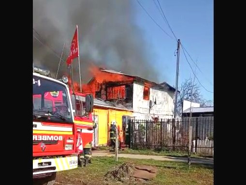 Purranque: incendio destruye vivienda
