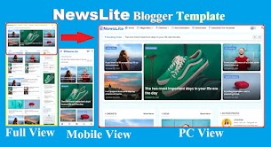 NewsLite - Magazine & News Blogger Template Top Best Design 2024