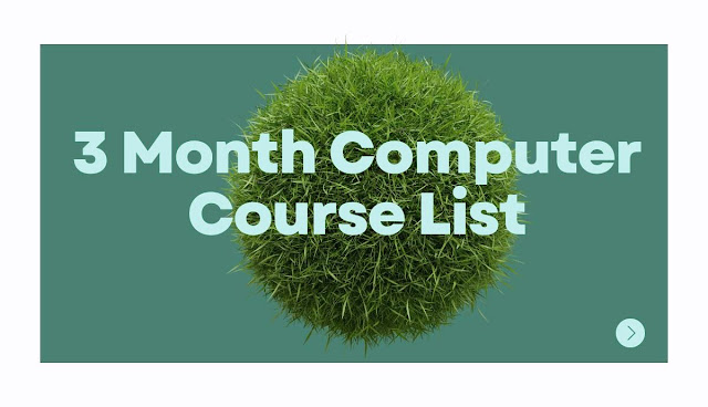 3 Month Computer Courses List