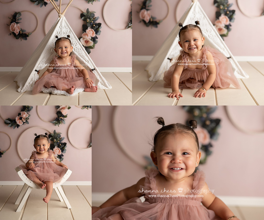 One year milestone baby photography Eugene Oregon
