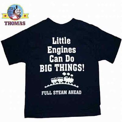 Luminous navy-blue Thomas tank clothing cotton tee-top is Thomas and friends merchandise licensed