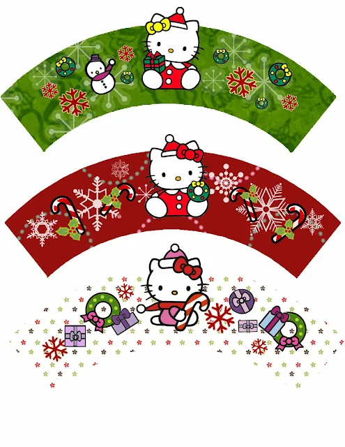 Wrappers de Hello Kitty para Navidad. 