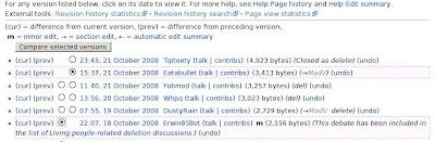 Gambar menunjukkan user-user Wikipedia yang mengedit halaman tersebut