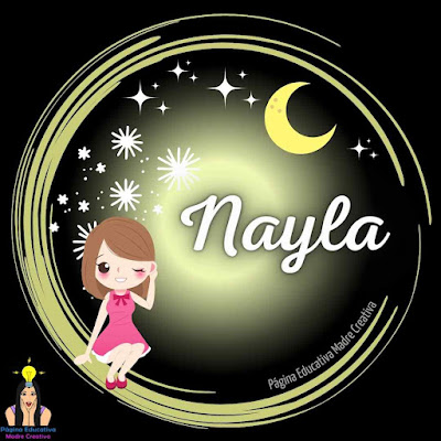 Solapín Nombre Nayla para imprimir descargar gratis
