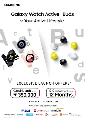 Promo Samsung Galaxy Buds dan Galacy Watch Active