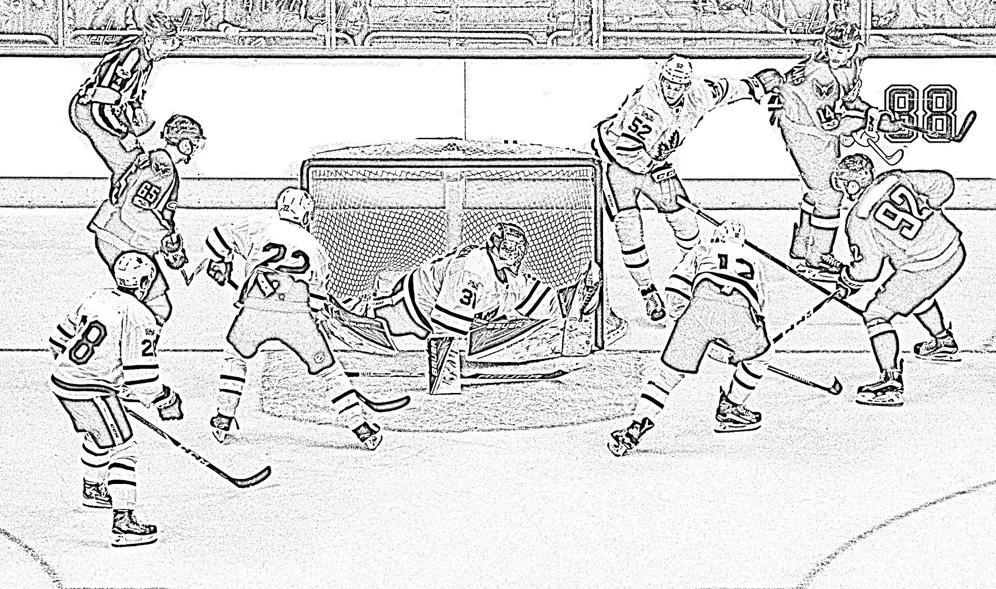 Free Hockey Coloring Pages Photo