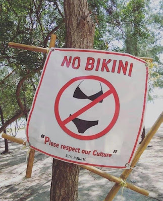 No Bikini, plese respect our culture.