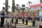 Di Penghujung Tahun Lima Perwira Polres Tanggamus Dilantik dan Sertijab.