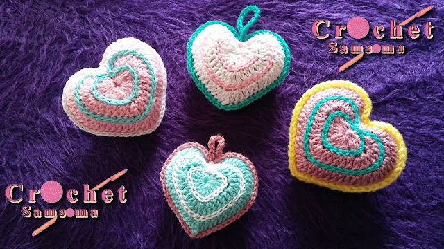 كروشيه قلب مجسم . كروشيه قلب . كروشيه قلب   Saint Valentin  .  كروشيه قلب مجسم بطريقة سهلة //  How to crochet a heart .  Crochet heart  .  How to crochet a heart