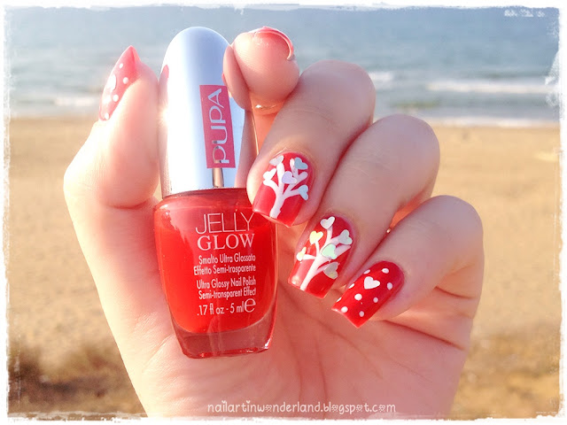 Twinsie Tuesday: Romantic Nails | Tree of Love Nail Art for Valentine’s Day