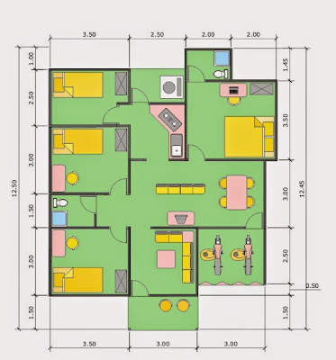 Desain Rumah Minimalis 10 X 13