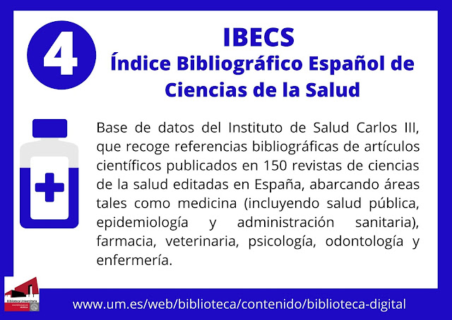 ¿Conoces las Bases de Datos de Ciencias de la Salud gratuitas a las que puedes acceder desde la BUMU?