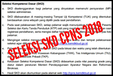 Jenis Seleksi Skd Cat Bkn Dan Pasing Grade/Nilai Ambang Batas Cpns 2018