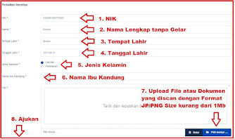 Isian Identitas Diri dan Upload Dokumen Pendukung VervalPTK