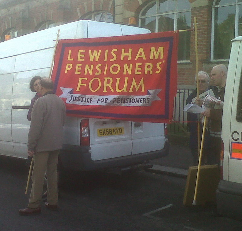 smiley culture demonstration. Demonstration against Lewisham