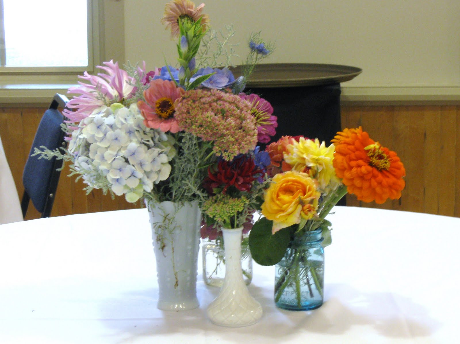 blue wedding centerpieces